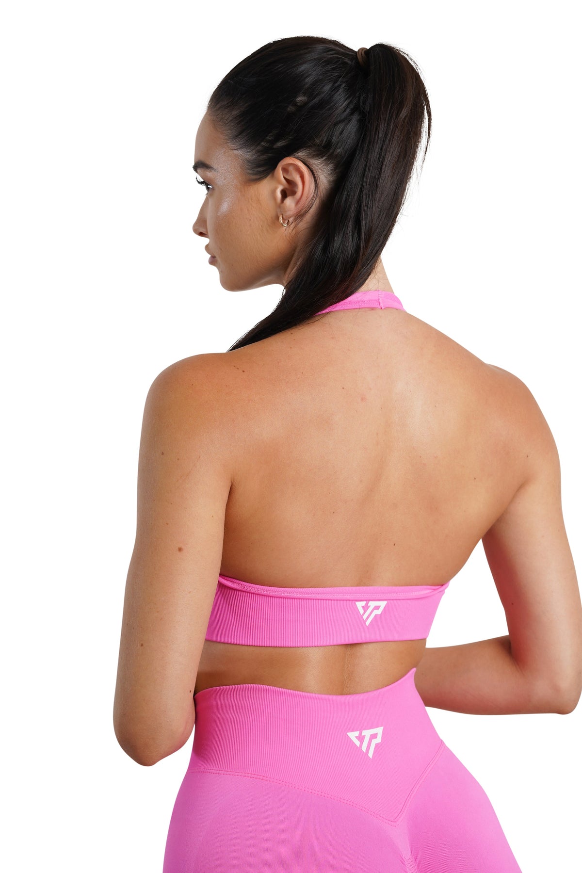 CORE HALTER BRA - NEON PINK