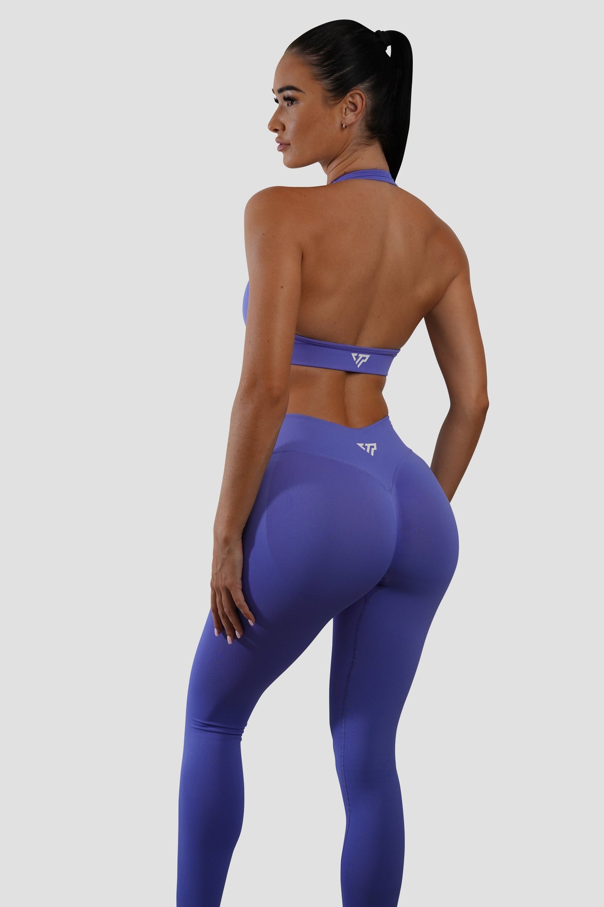 RECOIL HALTER CROP - INDIGO