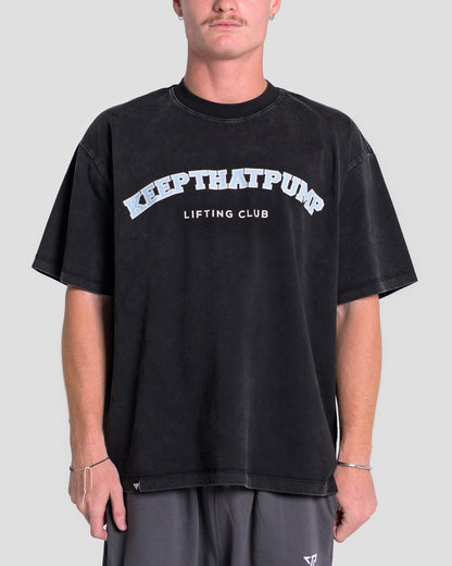 KTP ACID WASH LIFTING OS TEE - BABY BLUE