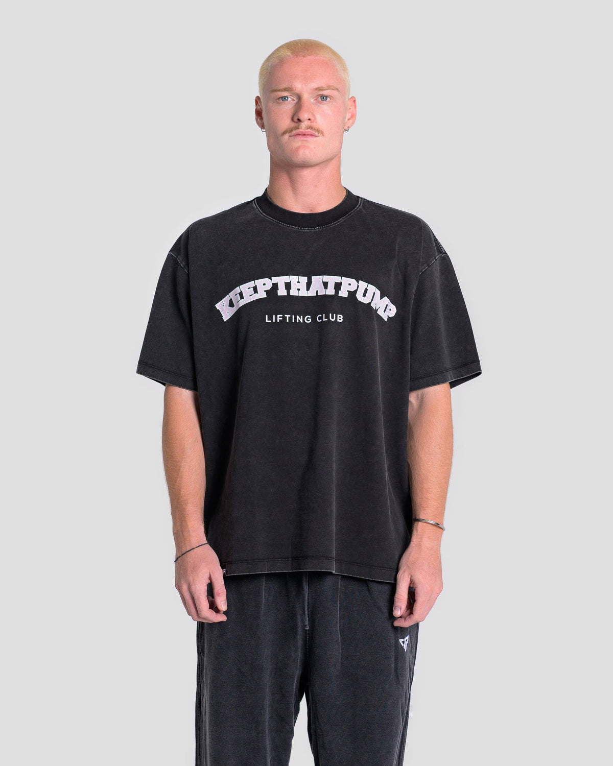 KTP ACID WASH LIFTING OS TEE - BABY PINK