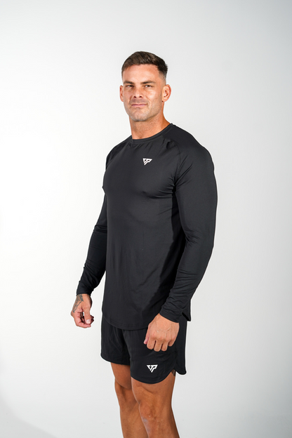 KTP MEN'S DRY FIT LONG SLEEVE TEE - BLACK