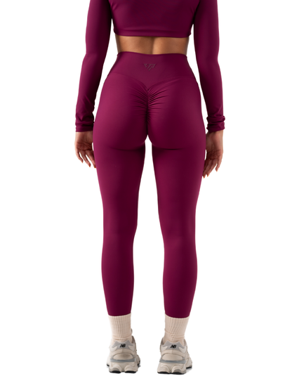 SLEEK SCRUNCH LEGGING - BERRY