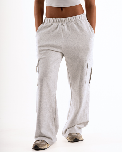 KTP WOMEN'S CARGO JOGGERS - MARL GREY