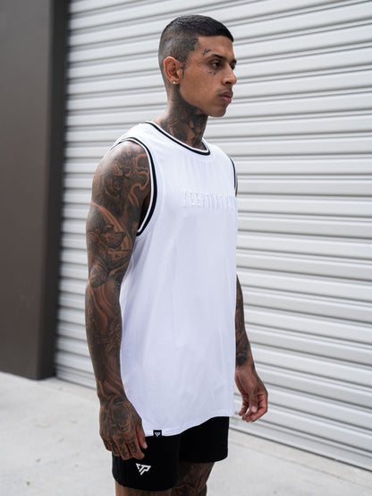KTP MESH BASKETBALL SINGLET - WHITE