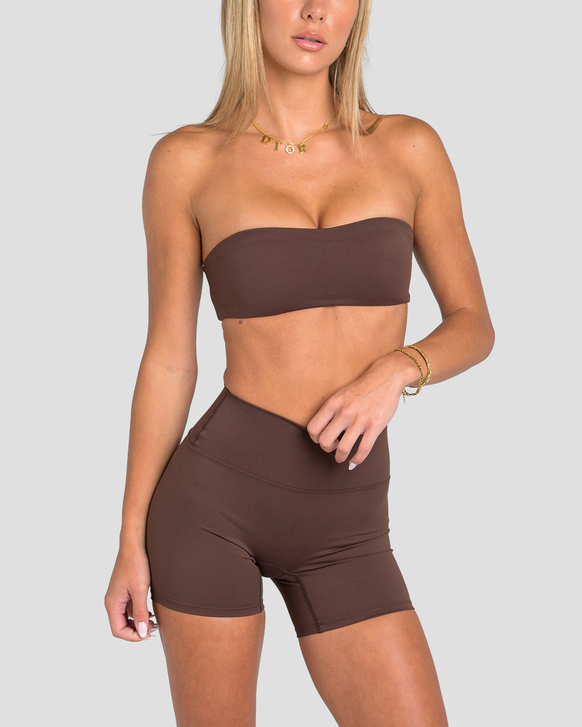 CIARA CROSSOVER BANDEAU - ESPRESSO