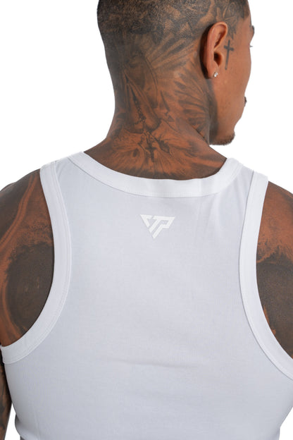 MEN'S KTP RIBBED TANK - WHITE