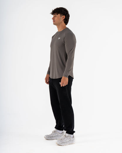 KTP MEN'S DRY FIT LONG SLEEVE TEE - DARK GREY