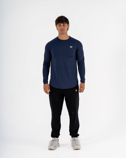 KTP MEN'S DRY FIT LONG SLEEVE TEE - NAVY