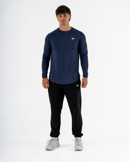 KTP MEN'S DRY FIT LONG SLEEVE TEE - NAVY