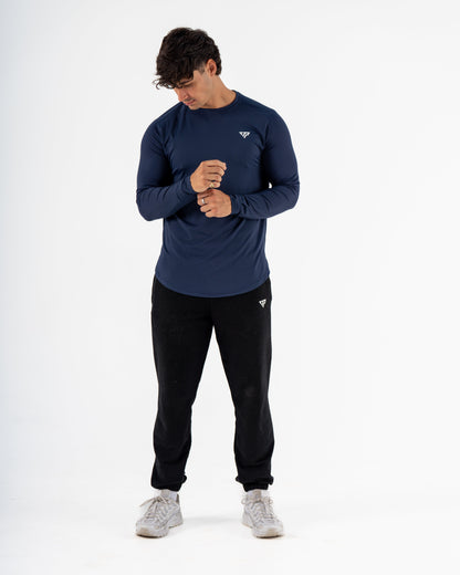 KTP MEN'S DRY FIT LONG SLEEVE TEE - NAVY