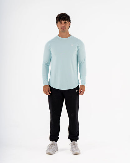 KTP MEN'S DRY FIT LONG SLEEVE TEE - LIGHT BLUE