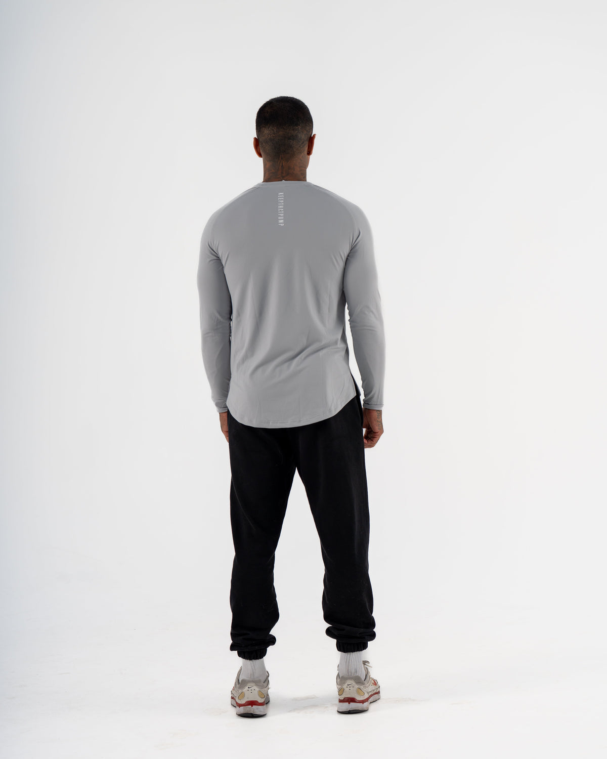 KTP MEN'S DRY FIT LONG SLEEVE TEE - LIGHT GREY