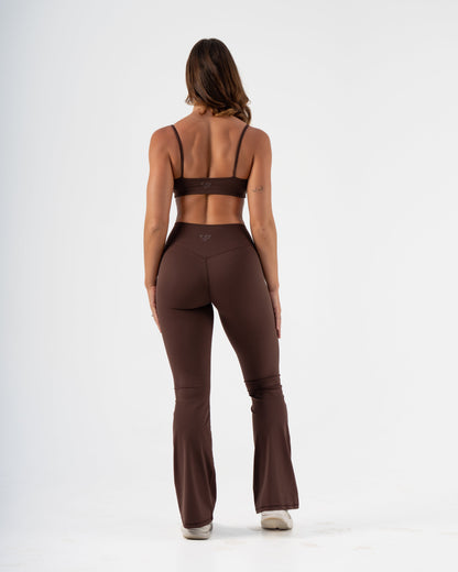SIGNATURE FLARE PANTS LONG LENGTH -  ESPRESSO