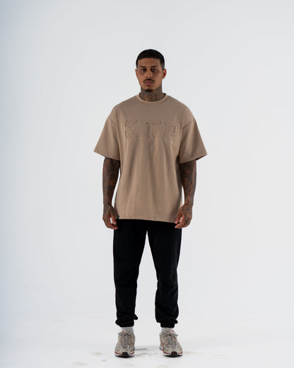 EMBOSSED KTP TEE 2 - BEIGE