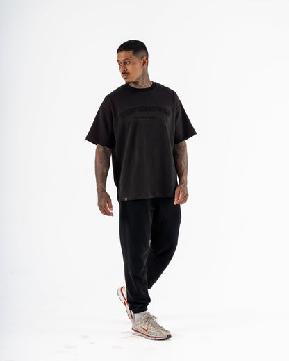 KTP MEN'S EMBOSSED TEE - BLACK