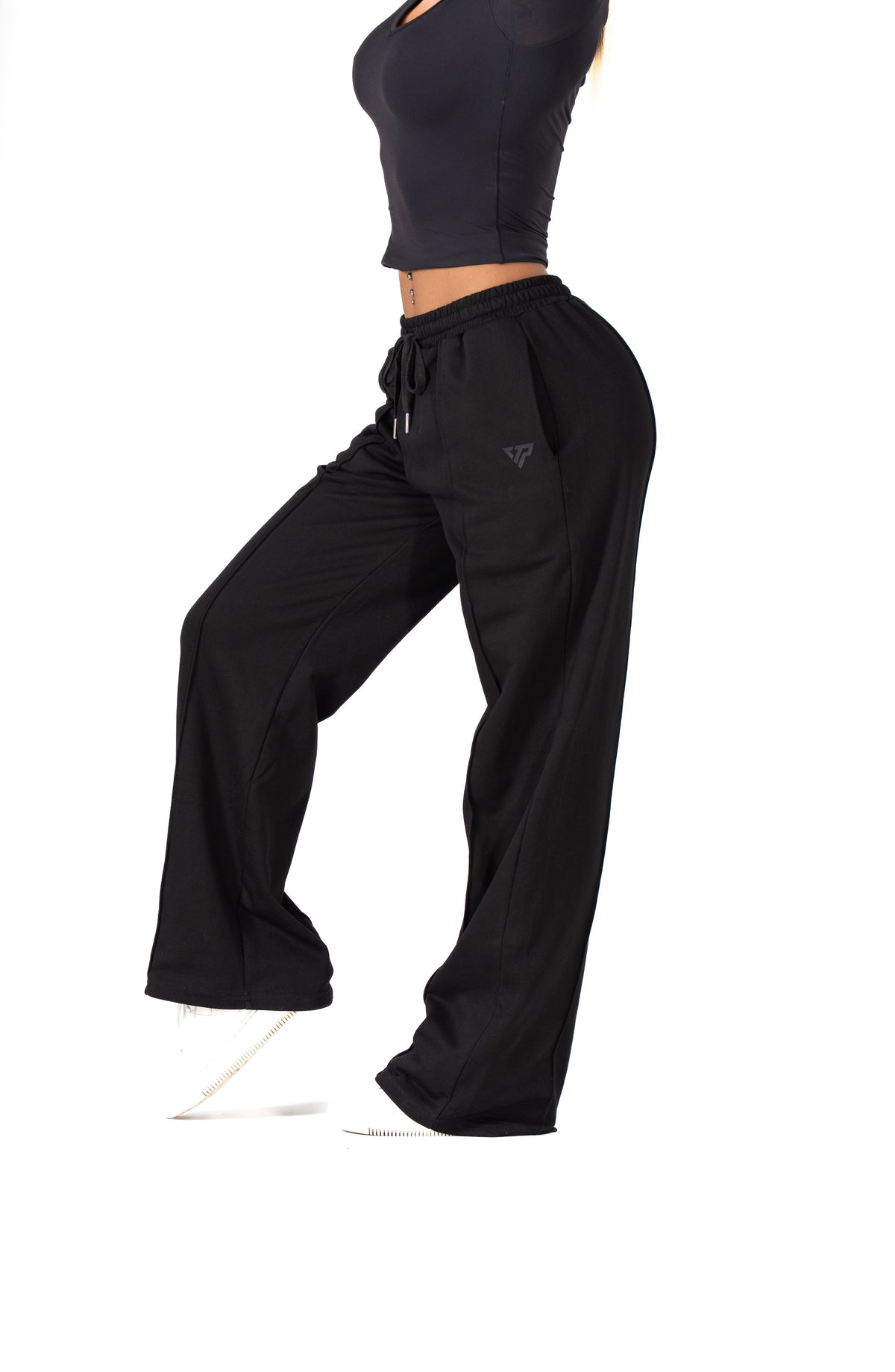 CLASSIC WIDE LEG SWEATPANTS - BLACK