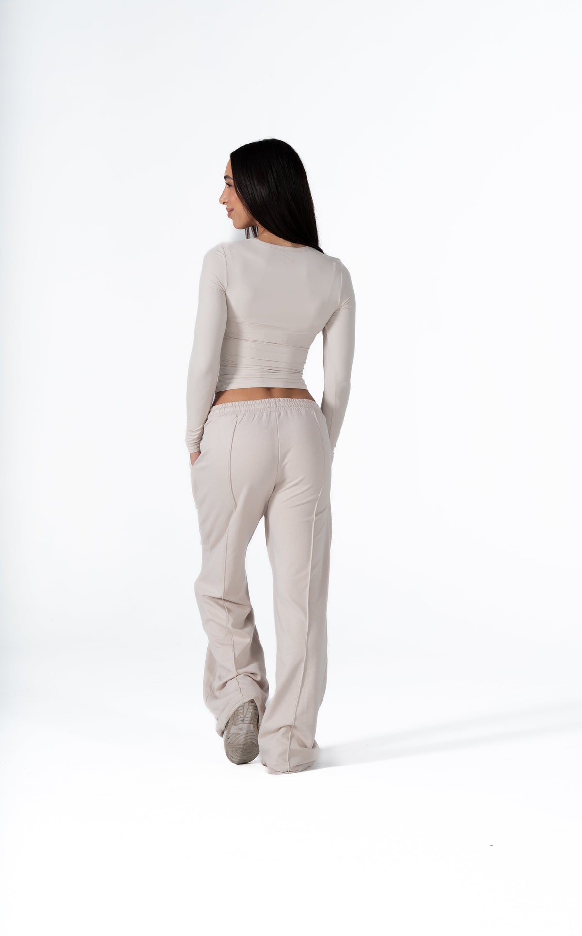 CLASSIC WIDE LEG SWEATPANTS - BONE