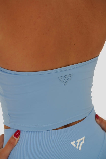 KIARA HALTER TOP - LIGHT BLUE