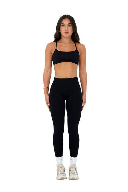 LJ V-BACK SCRUNCH LEGGING - BLACK