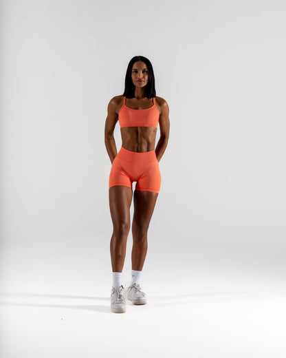 LJ V-BACK SCRUNCH SHORTS - TAHITI ORANGE