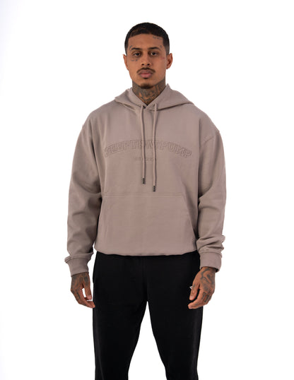 KTP MEN'S EMBOSSED HOODIES - DARK GREY