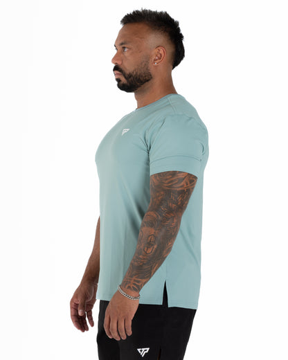 KTP MEN'S HI TECH DRY FIT TEE - LIGHT TEAL