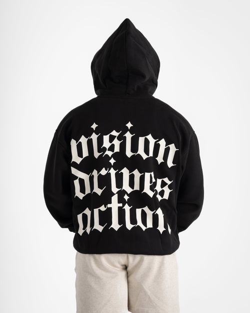 MEN'S VDA ZIP HOODIE - BLACK