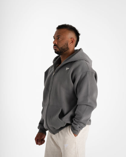 MEN'S VDA ZIP HOODIE - CHARCOAL