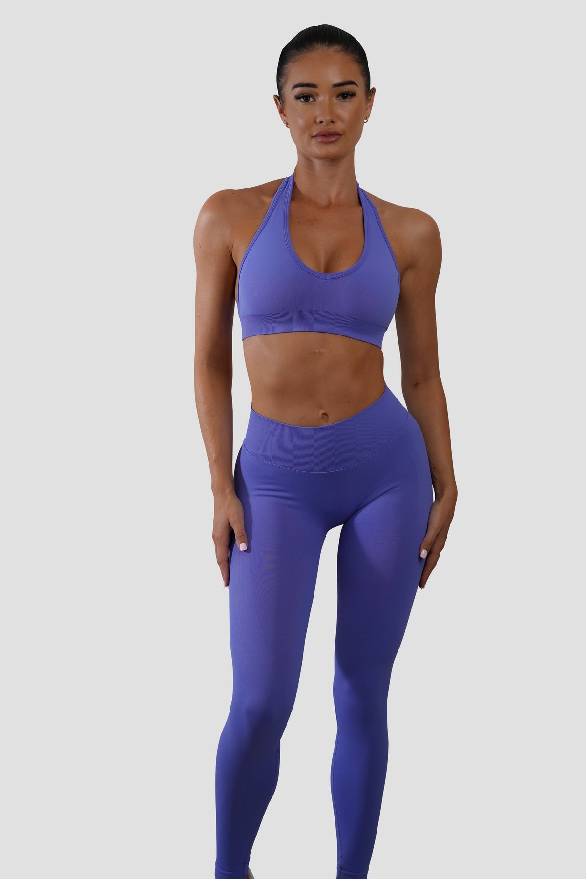 RECOIL HALTER CROP - INDIGO