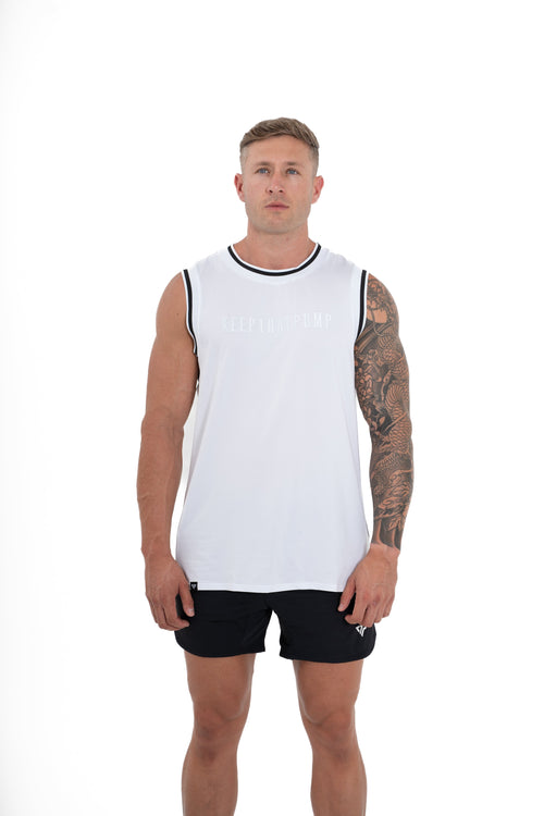 KTP MESH BASKETBALL SINGLET - WHITE