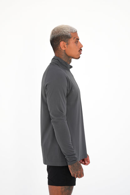 KTP QUARTER ZIP LONG SLEEVE - GREY