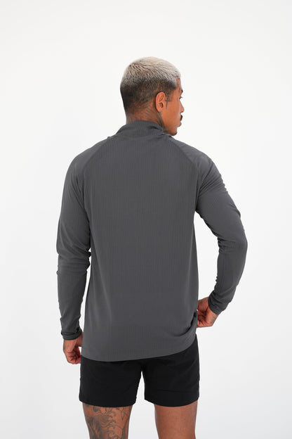 KTP QUARTER ZIP LONG SLEEVE - GREY