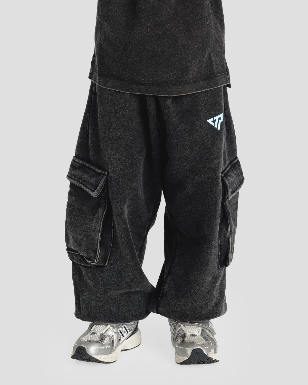 KIDS CARGO PANTS - BABY BLUE