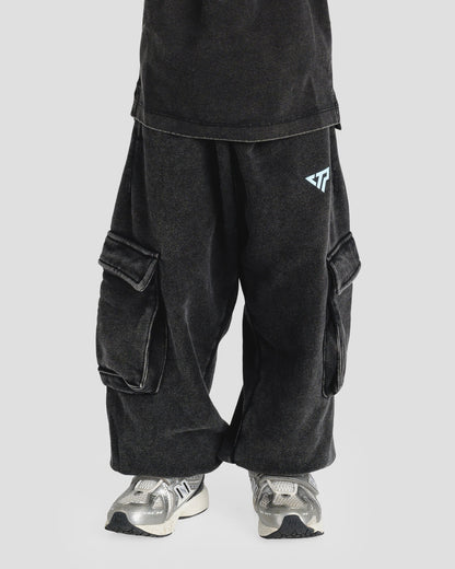 KIDS CARGO PANTS - BABY BLUE
