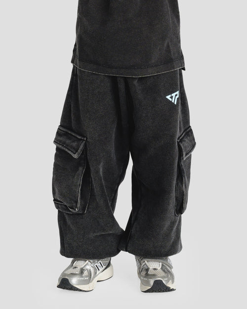 KIDS CARGO PANTS - BABY BLUE