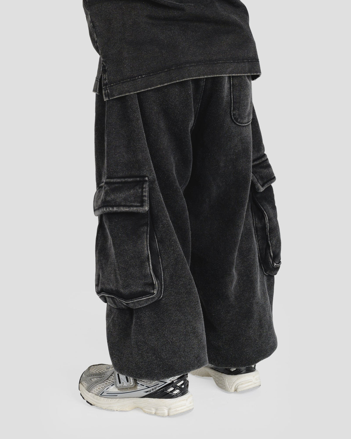 KIDS CARGO PANTS - BABY BLUE