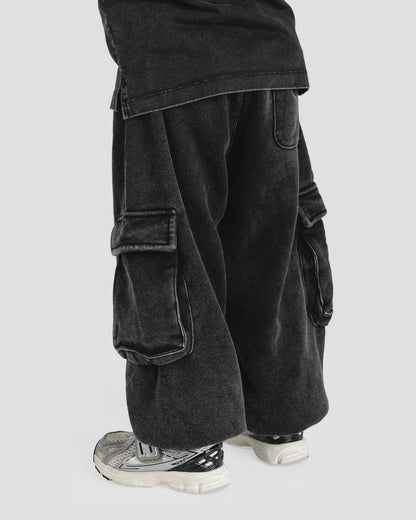 KIDS CARGO PANTS - BABY BLUE