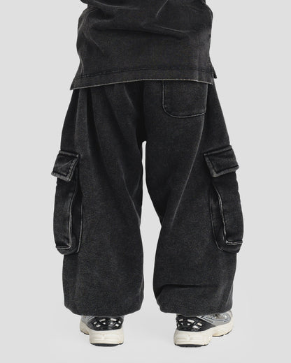 KIDS CARGO PANTS - BABY BLUE