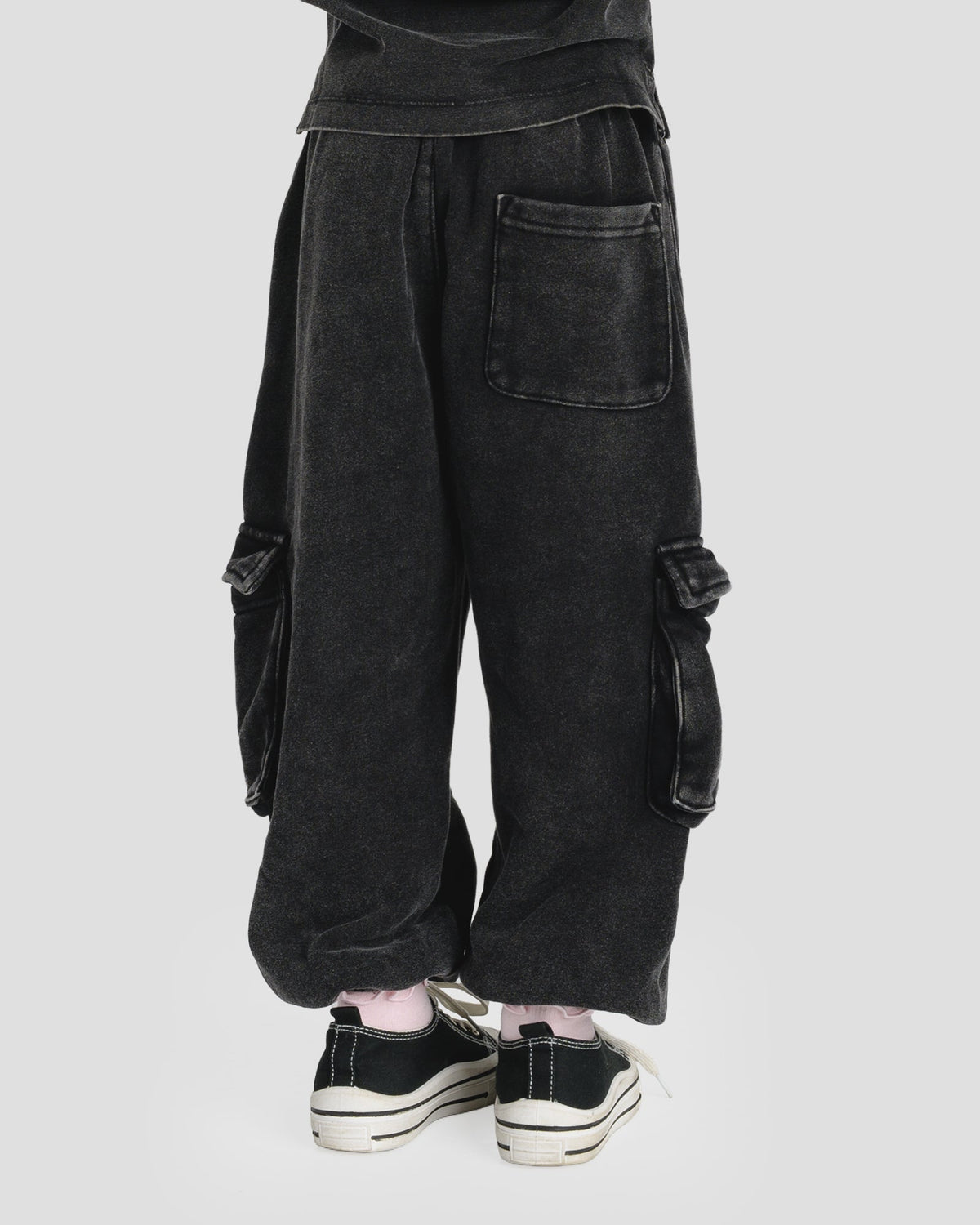KIDS CARGO PANTS - BABY PINK