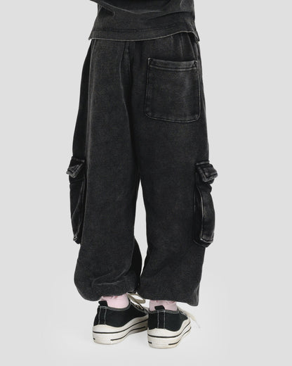 KIDS CARGO PANTS - BABY PINK