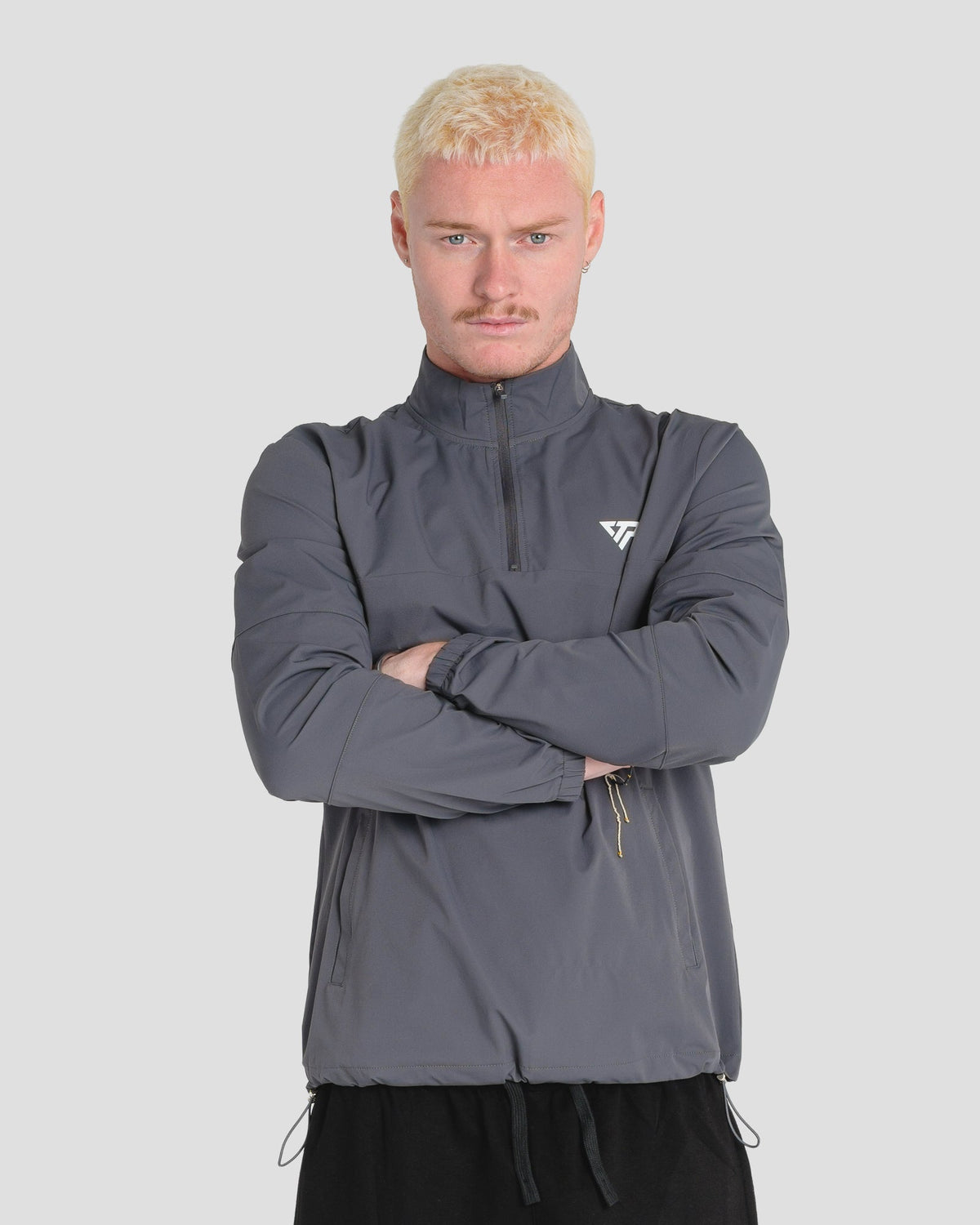 KTP STEALTH QUARTER - ZIP TOP - DARK GREY