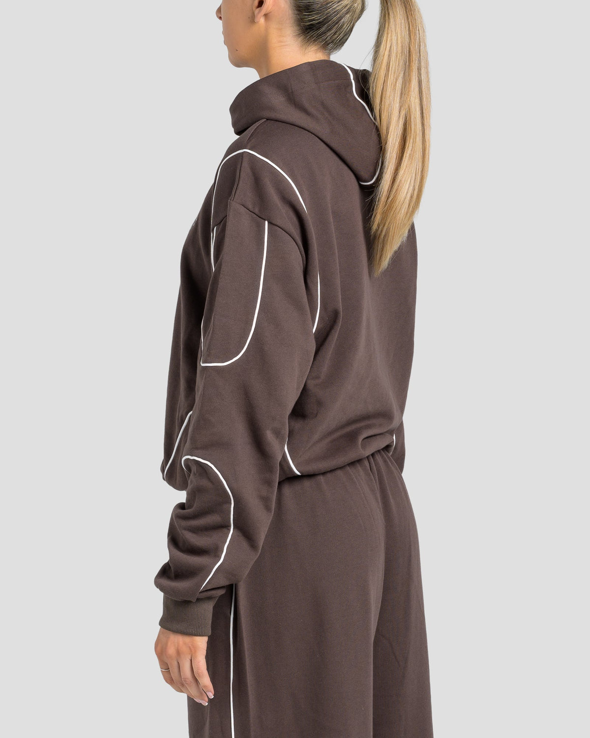 KTP SWEAT ZIP JACKET - ESPRESSO