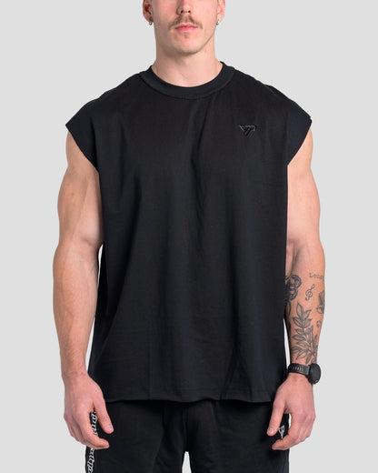 TONINO CROPPED TANK - BLACK
