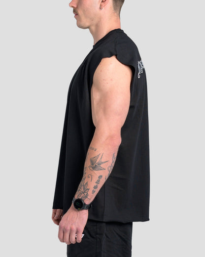 TONINO CROPPED TANK - BLACK