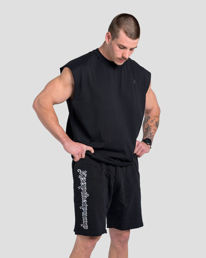 TONINO CROPPED TANK - BLACK