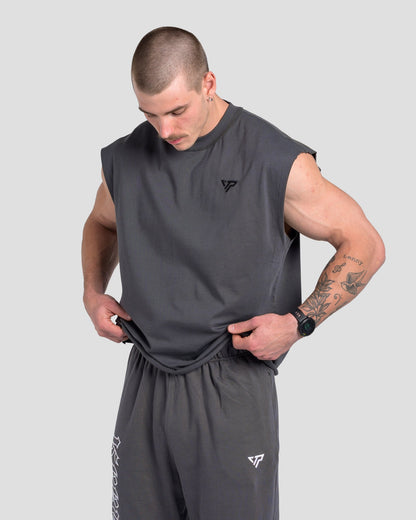 TONINO CROPPED TANK - CHARCOAL