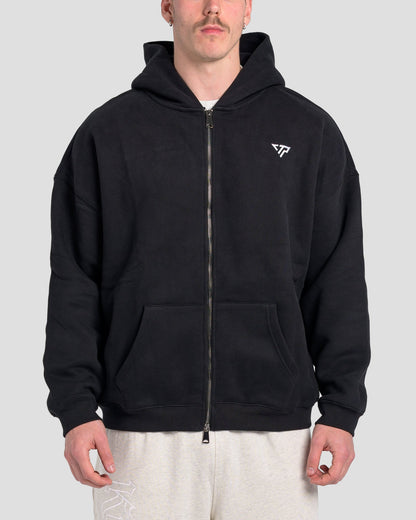 TONINO FULL ZIP JUMPER - BLACK