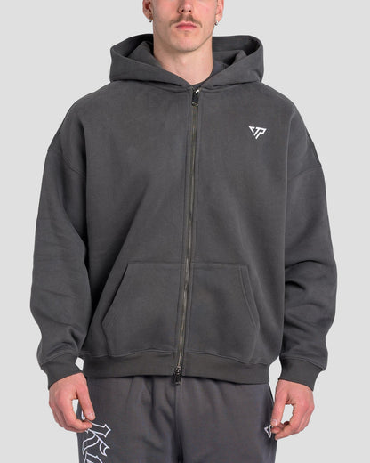 TONINO FULL ZIP JUMPER - CHARCOAL